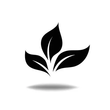 Nature leaf logo illustration vector icon on white background Stock Illustration