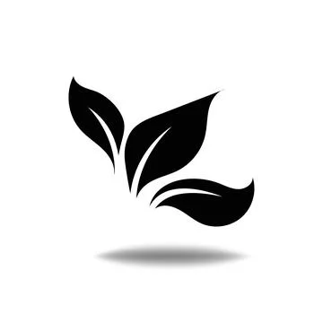 Nature leaf logo illustration vector icon on white background Stock Illustration