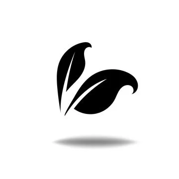 Nature leaf logo illustration vector icon on white background Stock Illustration