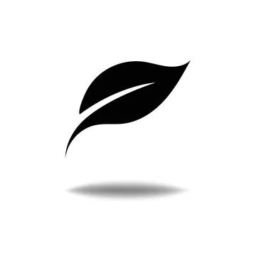 Nature leaf logo illustration vector icon on white background Stock Illustration