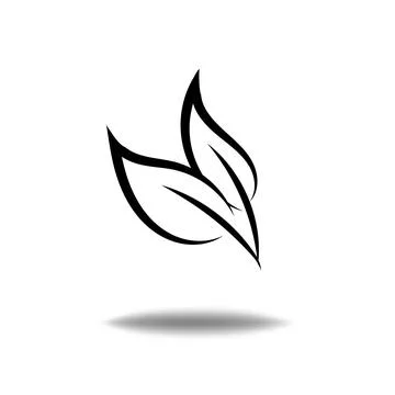 Nature leaf logo illustration vector icon on white background Stock Illustration