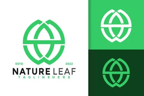 Nature Leaf Modern Logo Design  Vector Template Illustration