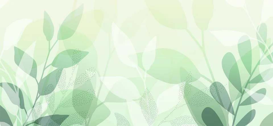 Nature leaves spring background vector illustration. Pastel botanical gradi.. イラスト素材
