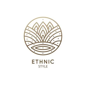 Nature linear logo Stock Illustration