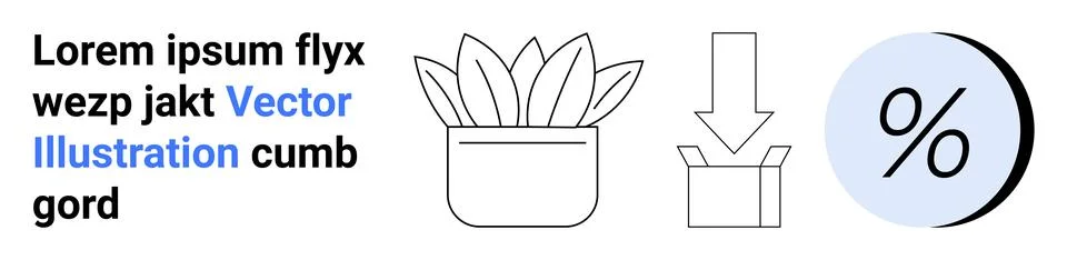 Nature, logistics, data analysis, delivery, e-commerce, sustainability. A pot Stock Illustration