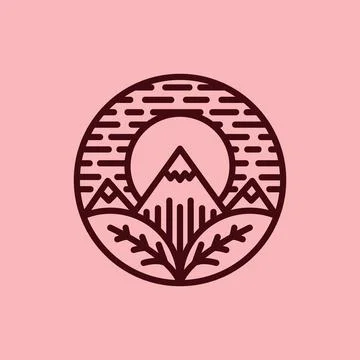 Nature Logo Design Illustration vector for digital and print design Stock Illustration