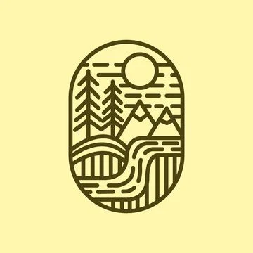 Nature Logo Design Illustration vector for digital and print design Stock Illustration