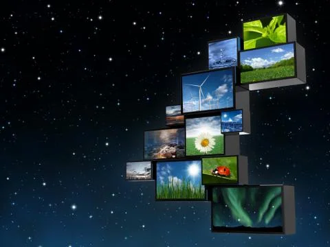 Nature monitors Stock Illustration