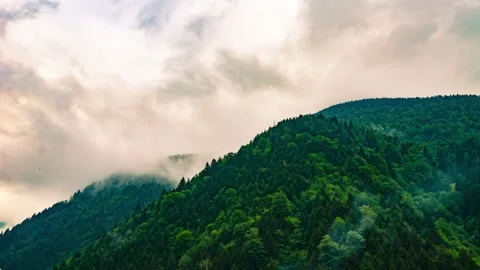 Nature Mountain Clouds Timelapse, Blue and Yellow sky Vídeo Stock 160505342