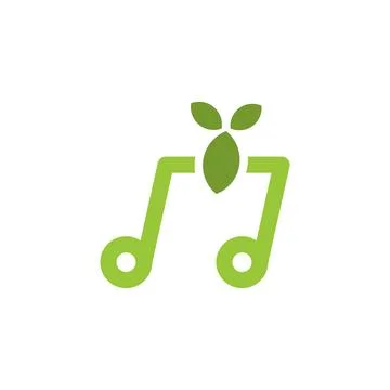 Nature music. Vector logo template Stock Illustration