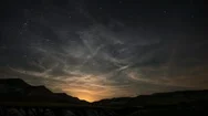Nature At Night. The Moonrise Above The Chalky Mountains. Stock Footage