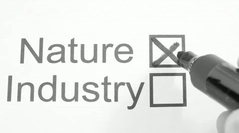 Nature or Industry ? (Checking NATURE) Stock Footage 663796