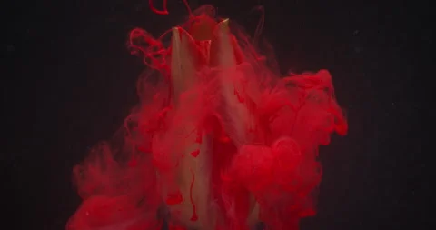 Nature paint cloud ink water petals tulip flower Stock Footage 333290465