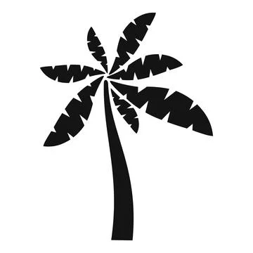 Nature palm icon simple vector. Coconut tree 스톡 일러스트