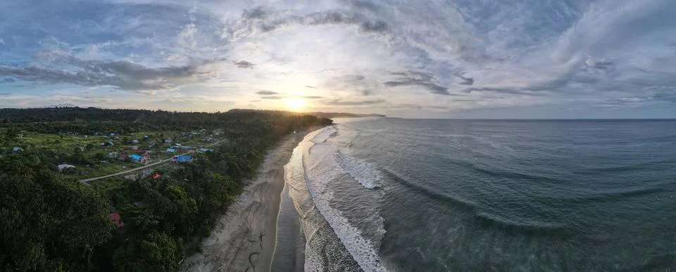 Nature panoramic in beach_2 Stock Photos