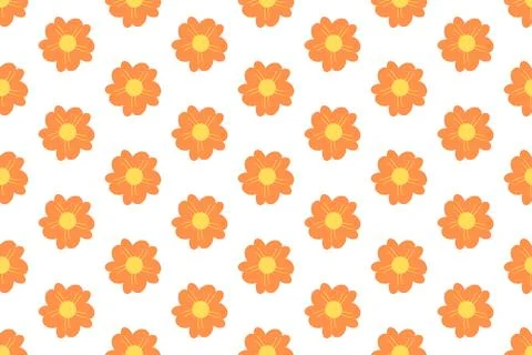 Nature pattern design with flower shape in flat style for textile or printi.. Stock Illustration
