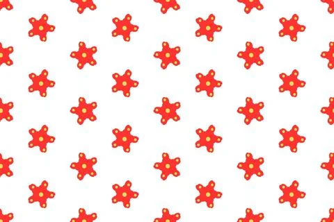 Nature pattern design with flower shape in flat style for textile or printi.. Stock Illustration