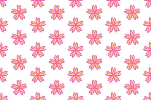 Nature pattern design with flower shape in flat style for textile or printi.. Stock Illustration