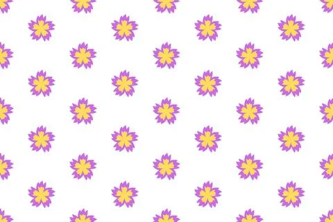 Nature pattern design with flower shape in flat style for textile or printi.. Illustrazione stock