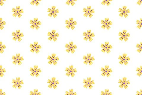 Nature pattern design with flower shape in flat style for textile or printi.. Stock Illustration