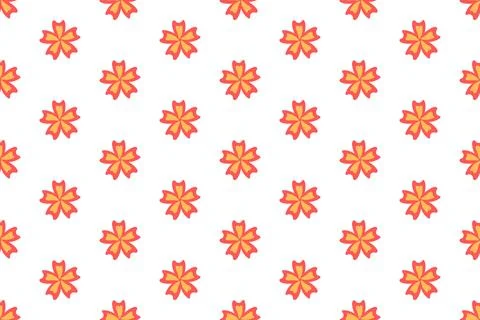 Nature pattern design with flower shape in flat style for textile or printi.. Stock Illustration