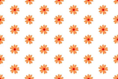 Nature pattern design with flower shape in flat style for textile or printi.. Illustrazione stock