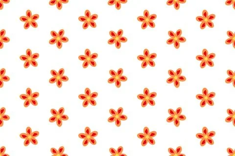Nature pattern design with flower shape in flat style for textile or printi.. Stock Illustration