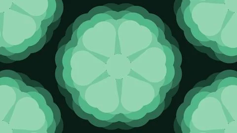 Nature pattern modern background with simple flower shapes in green and bei.. Stock Illustration