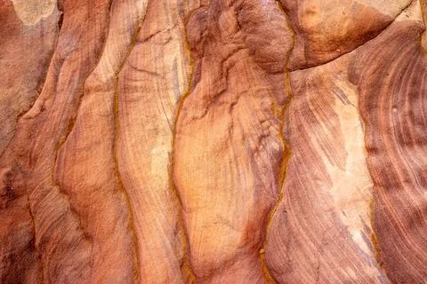 Nature patterns on the rocks of Petra Stock Photos