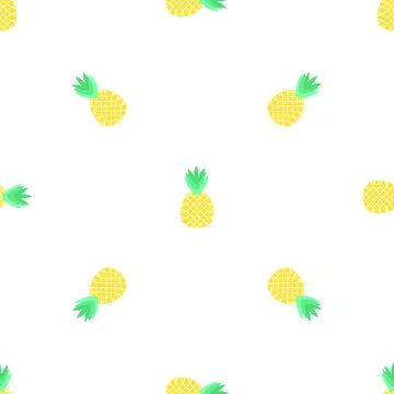 Nature pineapple pattern seamless vector Stock Illustration