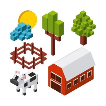 Nature in pixels design Ilustración de archivo