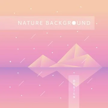Nature poligonal background Stock Illustration