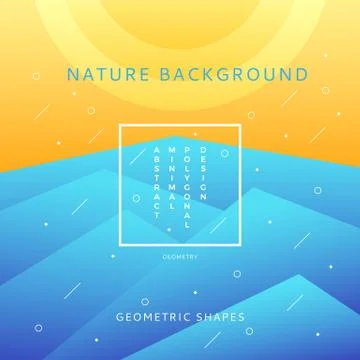 Nature poligonal background Stock Illustration