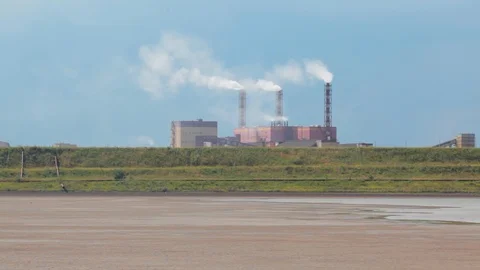 Nature pollution factory Stock Footage 93316311
