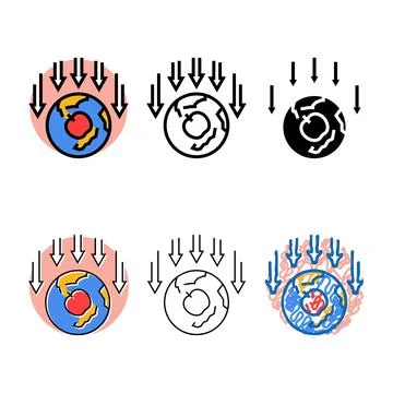 The nature of range gravity unsolved mystery color icon vector Stock Illustration