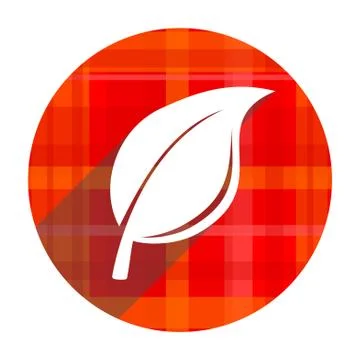 Nature red flat icon isolated. Illustrazione stock