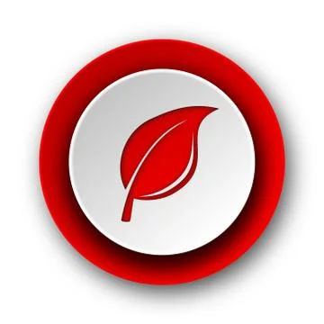 Nature red modern web icon on white background. 库存插图