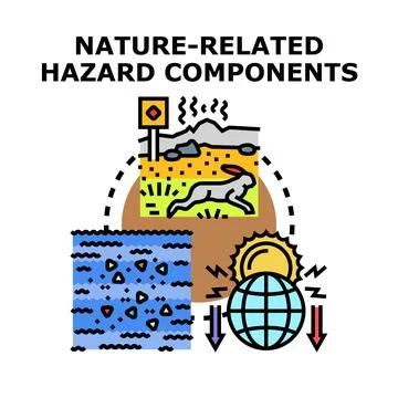 Nature related hazard components vector illustration concept Stock Illustration