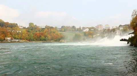 Nature Rhine Falls Vídeo Stock 56543497