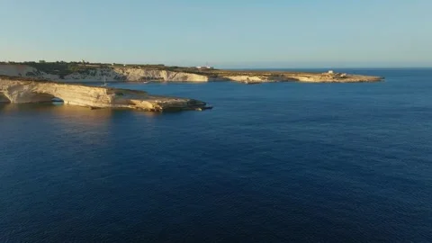 Nature rocks and cliffs, St. Peter's Pool. Malta island Stock Footage 276132222