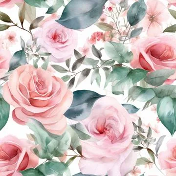 Nature rose flower pattern design line, arts. Hand drawn outline design for.. Stock Illustration