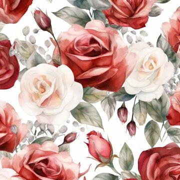 Nature rose flower pattern design line, arts. Hand drawn outline design for.. Stock Illustration