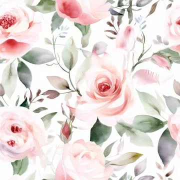 Nature rose flower pattern design line, arts. Hand drawn outline design for.. Stock Illustration