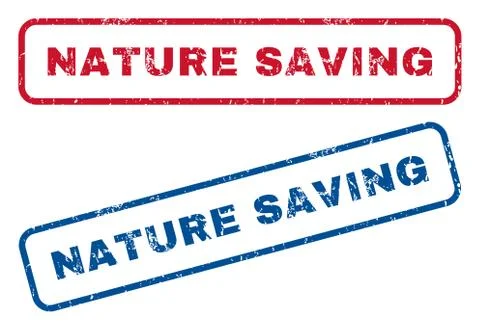 Nature Saving Rubber Stamps Stock-Illustration