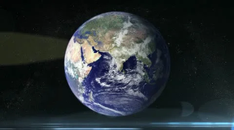 Nature scene flyby from space Stock Footage 11339273