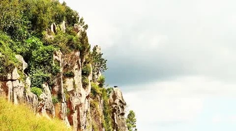 Nature scene mountain rocks static view perfect for backgrounds Stock Footage 8912377
