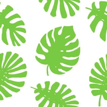 Nature seamless pattern. Hand drawn abstract tropical summer background Stock Illustration