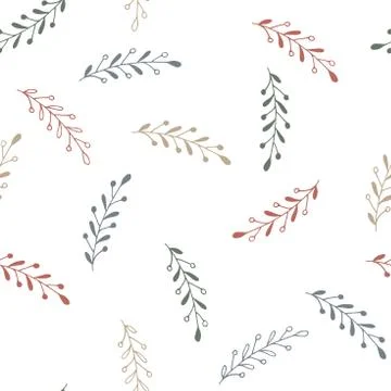 Nature seamless pattern. Vector illustration. Cold season repeated background 스톡 일러스트