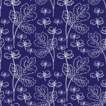 Nature seamless pattern. Vector textile or wrapping paper design. Nature back Stock Illustration