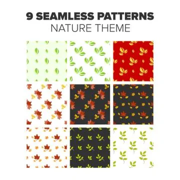 Nature Seamless patterns Stock Illustration